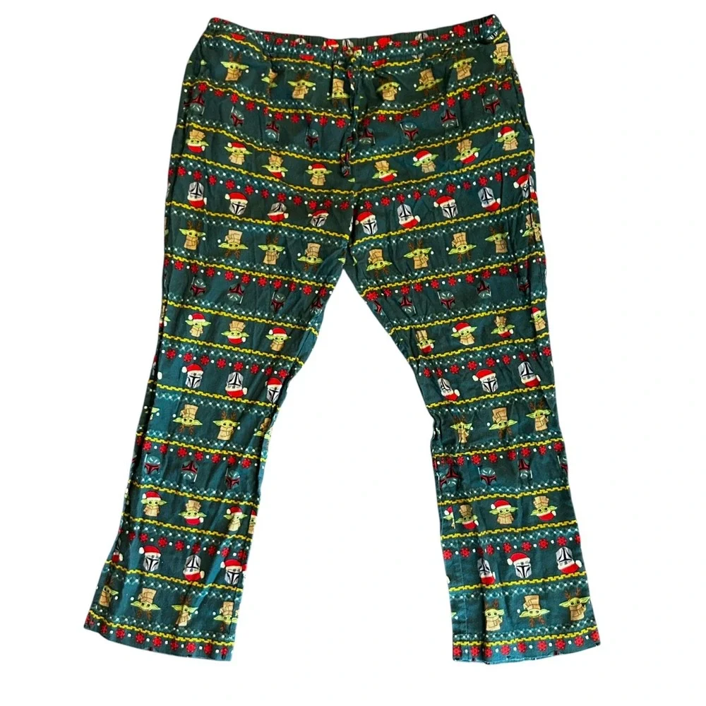 Hanna Andersson 2XL Women's Mandalorian Grogu Holiday Fair Isle Print Pajamas‎